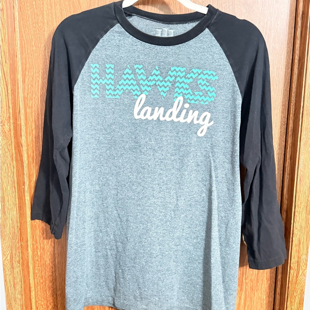 Hawks Landing Raglan Shirt - Gray and Black